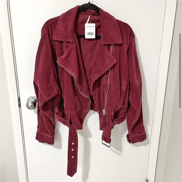NWT Free People Slouchy Corduroy Dolman Moto
Jacket Merlot Red size Small - Picture 4 of 16